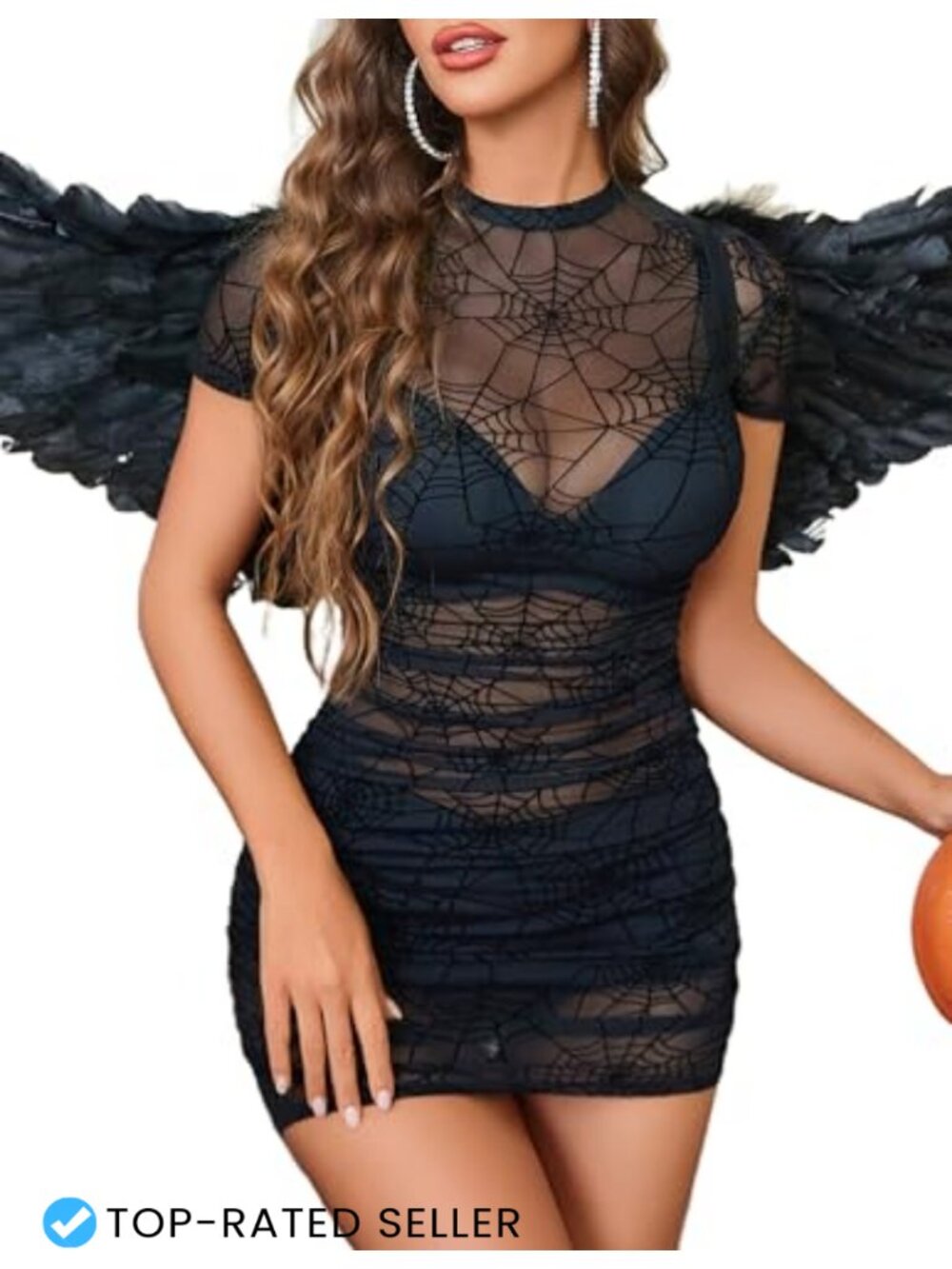 Mesh Dress Sheer Bodycon Mock Neck Short Sleeve Clubwear Party